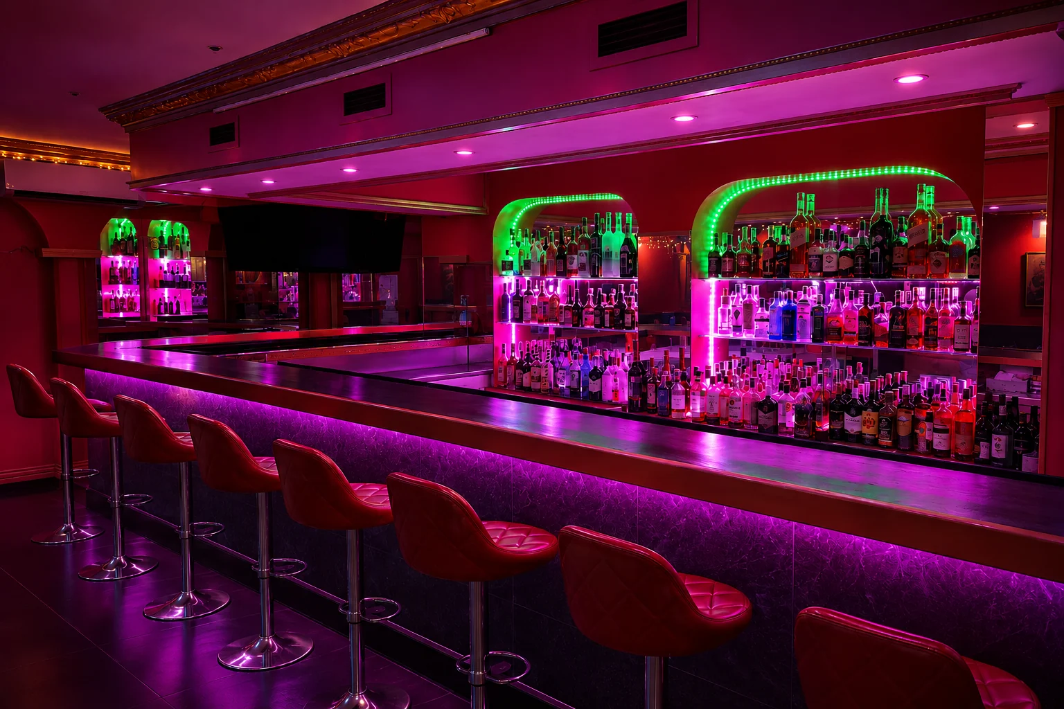 Bar interior de Club La Luna en Nueva Andalucía
